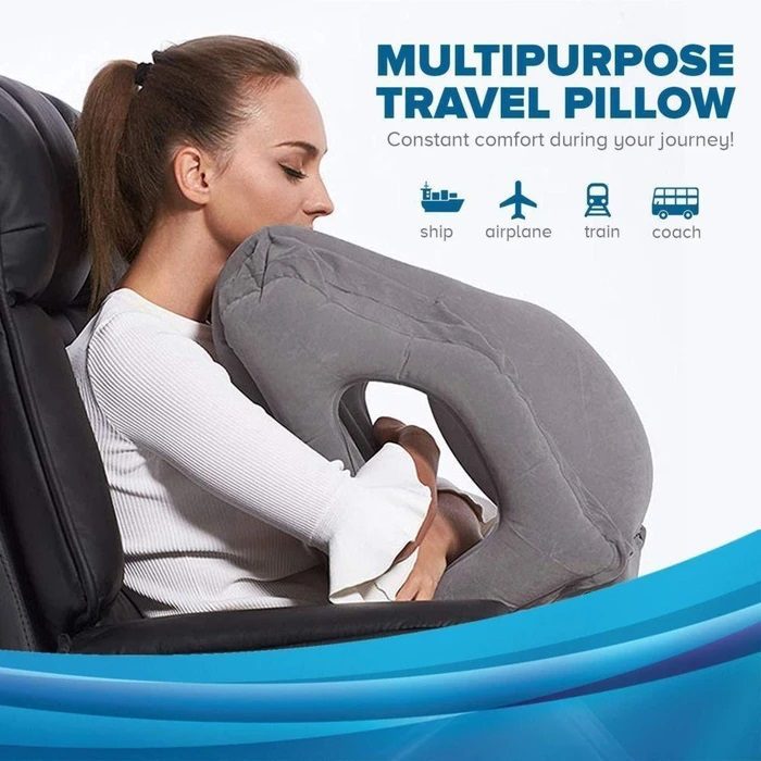 Travel Pillow for Airplanes Includes 3D Sleep Mask and Ear Plugs Mahhalcom