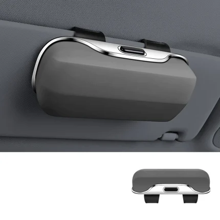 Portable Car Glasses Holder with Button Switch